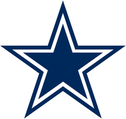 : NFL Cotton Broadcloth Dallas Cowboys Patchwork Blue