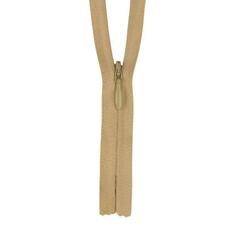 YKK 8" Tan #2 Closed End Invisible Zipper