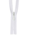YKK 8" Bright White #2 Invisible Closed End Zipper