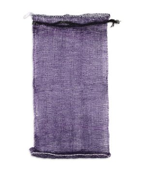 1/4蒲式耳(10磅)紫色网聚丙烯袋- 11英寸x 19英寸
