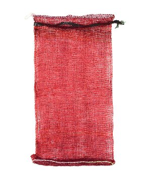 1/4蒲式耳(10磅)红色网聚丙烯袋- 11英寸x 19英寸