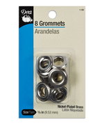 Dritz 8 Nickel Plated Grommets - 3/8"