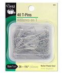 Dritz 40 T-Pins - Size 28