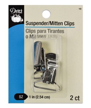 Dritz 2 Suspender & Mitten Clips - 1 inch