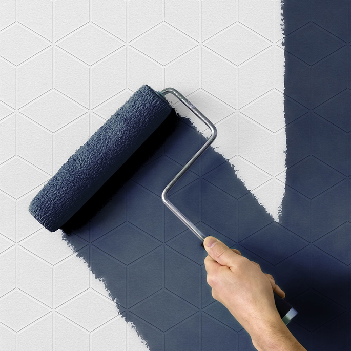 Seabrook Designs Cube Geometric Off-White Paintable Wallpaper image 1 of 4