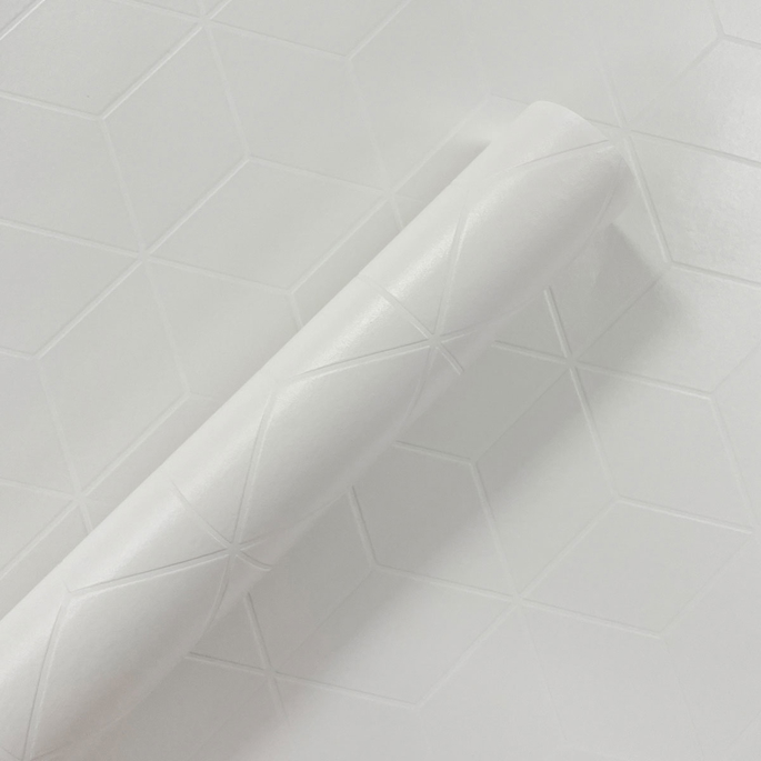 Seabrook Designs Cube Geometric Off-White Paintable Wallpaper image 2 of 4