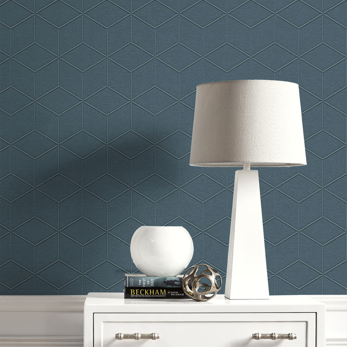 Seabrook Designs Cube Geometric Off-White Paintable Wallpaper image 3 of 4
