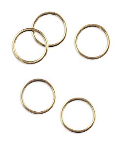 3/8" Brass Rings - 50 Pack