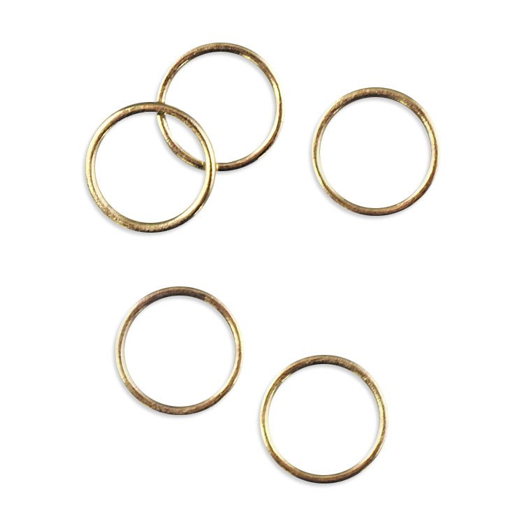 3/8" Brass Rings - 50 Pack