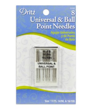 Dritz Ball Point & Universal Needles - Size 11/14/16