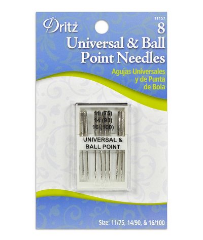 Dritz Ball Point & Universal Machine Needles - Size 11/14/16