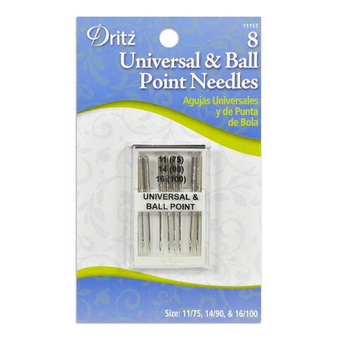 Dritz Ball Point &amp; Universal Machine Needles - Size 11/14/16