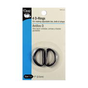 Dritz 1" Black D-Rings - 4 Pack