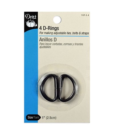 Dritz 1 inch Black D-Rings - 4 Pack