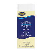Wrights 1/2" White Twill Tape - 3 Yards