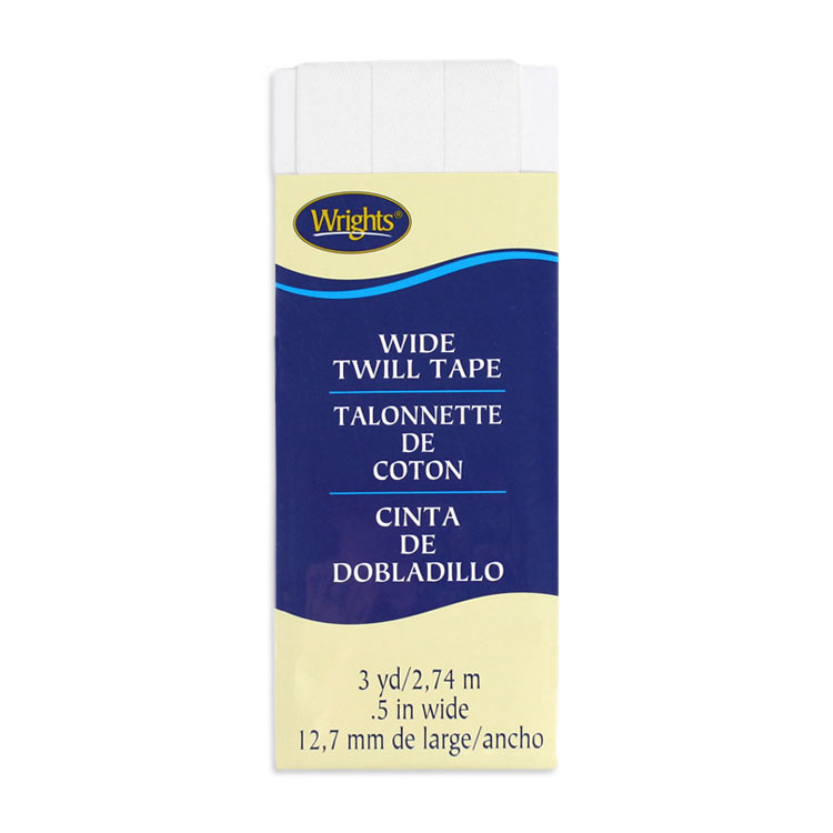 Wrights 1/2" White Twill Tape - 3 Yards
