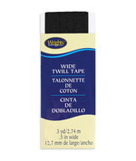 Wrights 1/2" Black Twill Tape - 3 Yards