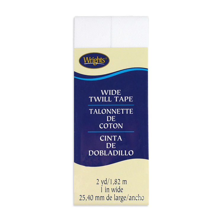 Wrights 1" White Twill Tape - 2 Yards