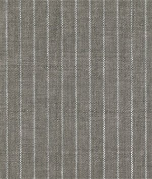 Gray Pinstripe Chambray Linen Fabric