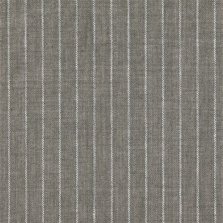 Gray Pinstripe Chambray Linen Fabric