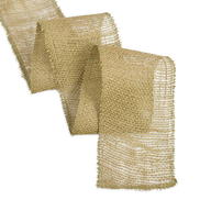 4" Natural Burlap Ribbon - 10 Yards