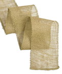 4" Natural Burlap Ribbon - 10 Yards