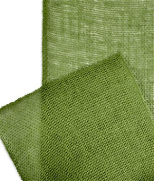 9 inch Green Burlap Ribbon - 10 Yards
