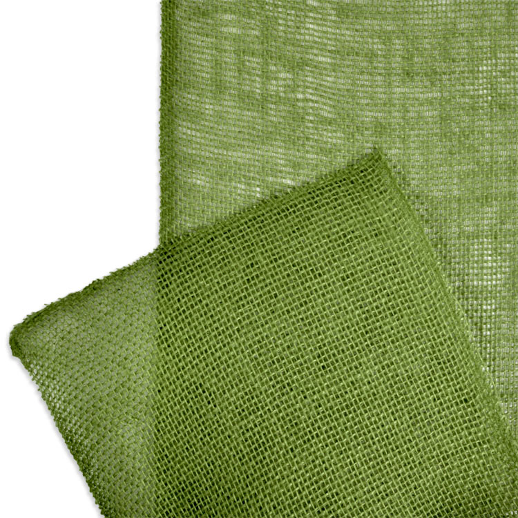 9" Green Burlap Ribbon - 10 Yards