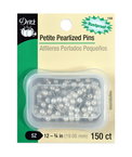 Dritz 150 Petite Pearlized Rustproof Ball Point Pins - Size 12