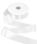 1-1/2" White Double Face Satin Ribbon - 50 Yards