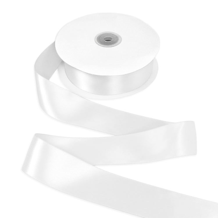 1-1/2" White Double Face Satin Ribbon - 50 Yards