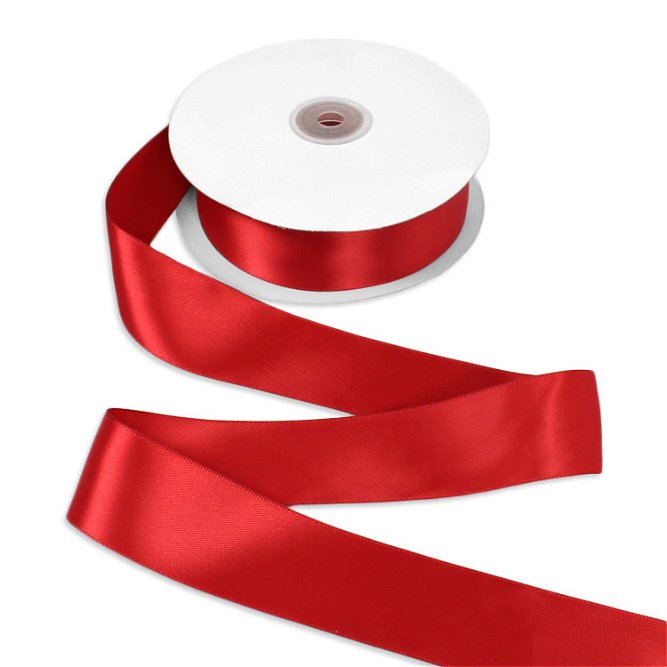 1-1/2&quot; Red Double Face Satin Ribbon - 50 Yards