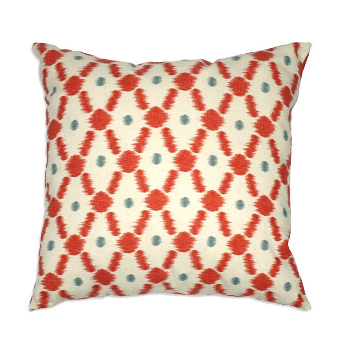 17&quot; x 17&quot; Elmira Ikat Scarlett Decorative Pillow