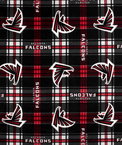 Fabric Traditions Atlanta Falcons NFL Plaid Fleece Fabric