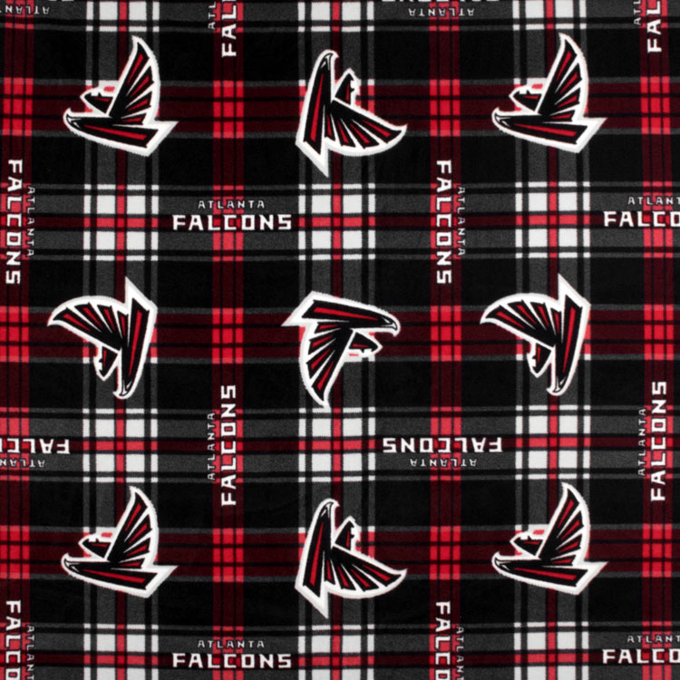 Fabric Traditions Atlanta Falcons NFL Plaid Fleece Fabric