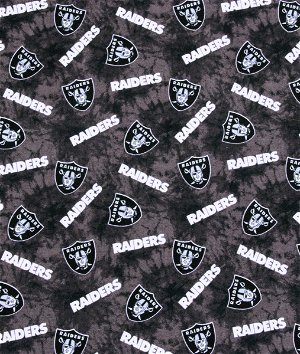Fabric Traditions Las Vegas Raiders Tie Dye NFL Flannel Fabric