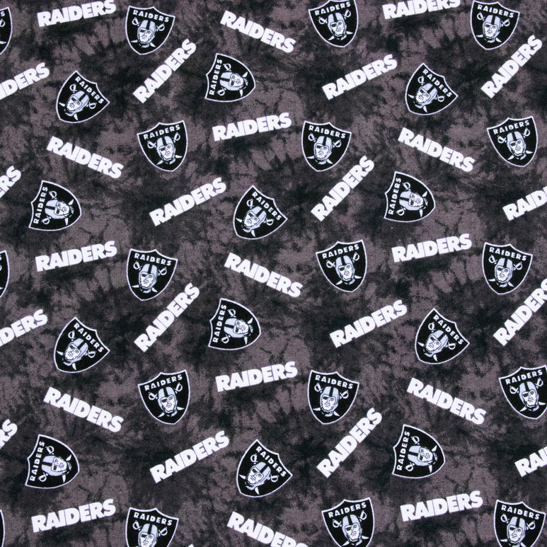 Fabric Traditions Las Vegas Raiders Tie Dye NFL Flannel Fabric