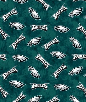 Fabric Traditions Philadelphia Eagles Tie Dye NFL Flannel Fabric