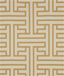 Robert Allen @ Home Ming Fret Gold Fabric