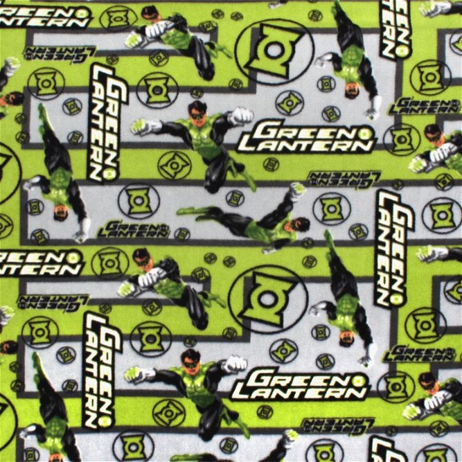 DC Comics Green Lantern Maze Fleece Fabric