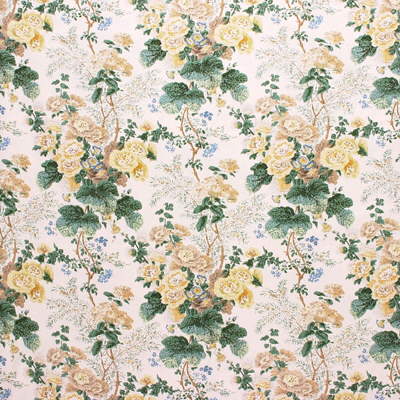 Lee Jofa Althea Cotton Print Citron Fabric
