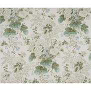 Lee Jofa Hollyhock Hand Block Cotton Grey/Sage Fabric