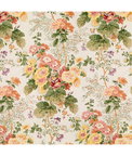 Lee Jofa Hollyhock Hand Block Cotton Red/Green Fabric