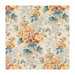 Lee Jofa Hollyhock Hand Block Cotton Apricot/Lake Fabric
