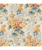Lee Jofa Hollyhock Hand Block Cotton Apricot/Lake Fabric