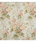 Lee Jofa Hollyhock Hand Block Cotton Coral/Olive Fabric