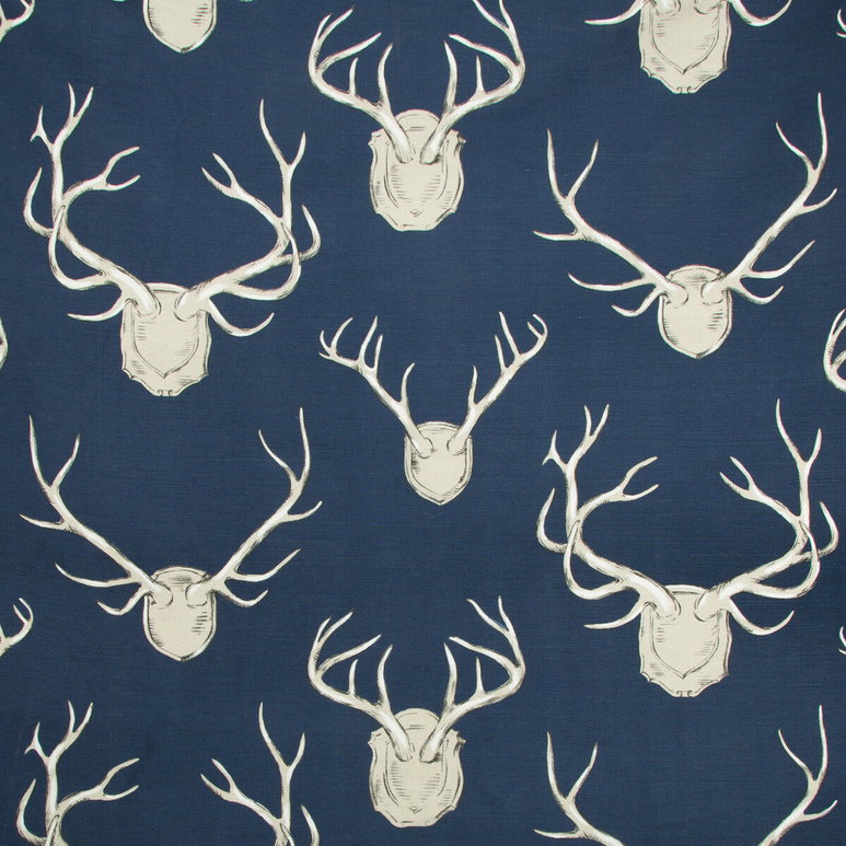 Lee Jofa Antlers Navy Fabric