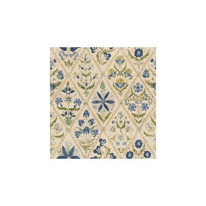 Lee Jofa Susani Trellis Blue/Green Fabric