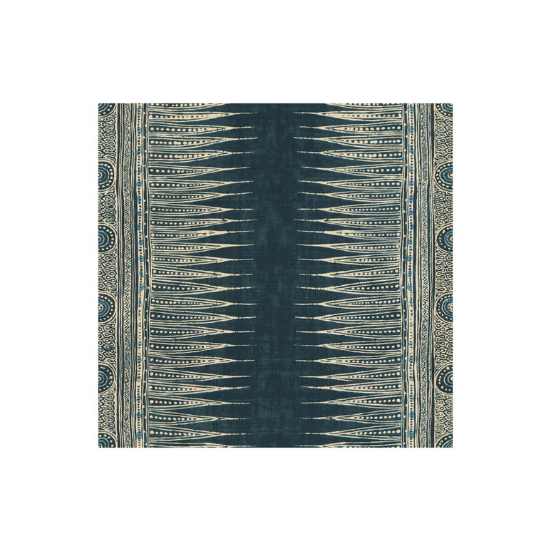 Lee Jofa Indian Zag Indigo Fabric