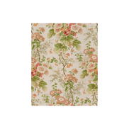 Lee Jofa Hollyhock Hand Block Linen Coral/Apple Fabric